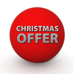 Christmas offer circular icon on white background