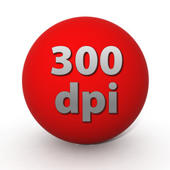 300 dpi circular icon on white background