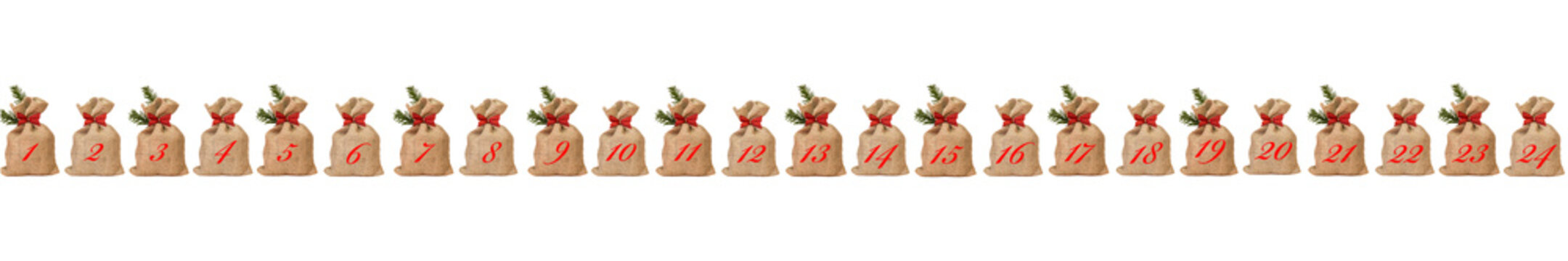 Adventskalender aus Weihnachtss&auml;ckchen