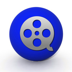 film circular icon on white background