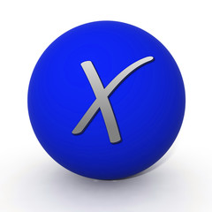 Obraz premium check circular icon on white background