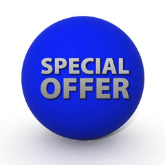 Special offer circular icon on white background