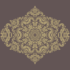 Damask Vector Pattern. Orient Background