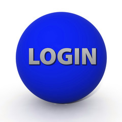 login circular icon on white background