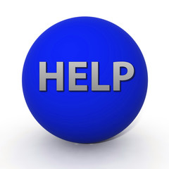 help circular icon on white background