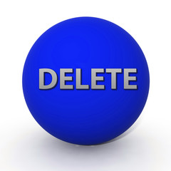 delete circular icon on white background