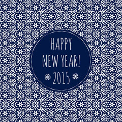 Holiday card Happy New Year 2015.
