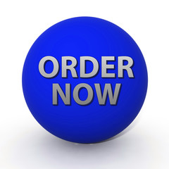 Order now circular icon on white background