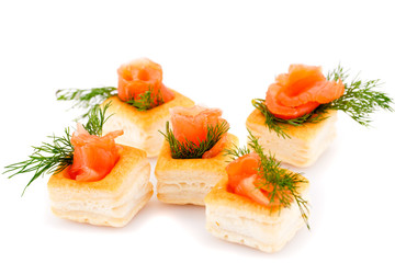 Salmon fillet in pastries