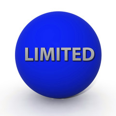 Limited circular icon on white background
