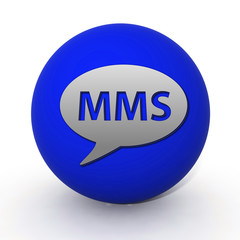mms circular icon on white background