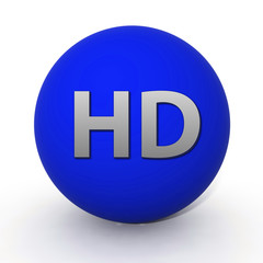 HD circular icon on white background