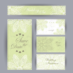 Wedding invitation, thank you card, save the date cards