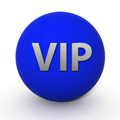 Vip circular icon on white background