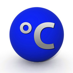 Celsius circular icon on white background