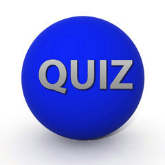 Quiz circular icon on white background