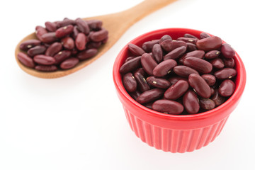 Red beans kidney isolated on white background