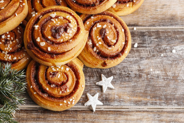 Fototapeta premium Kanelbulle - swedish cinnamon rolls