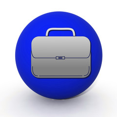 Bag circular icon on white background