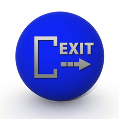 Obraz premium Exit circular icon on white background