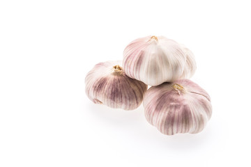 Garlic isolated on white