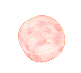 Ham isolated on white