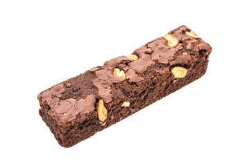 Brownie isolated on white background