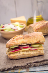 sandwich with vegetables