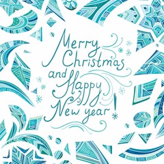 Obraz premium Merry Christmas card