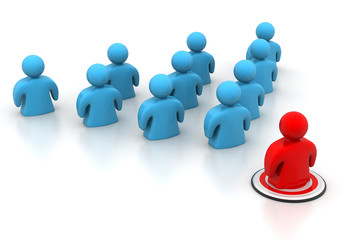 Team leader, leadership concept