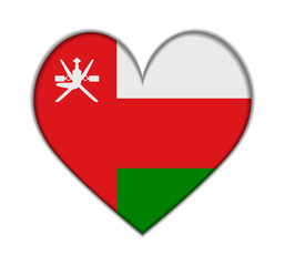 Oman heart flag vector