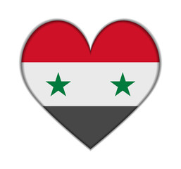 Syria heart flag vector