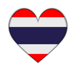 Thailand heart flag vector
