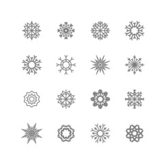 Snowflakes set.  winter and christmas theme. Vector