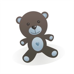 Osito de peluche azul 3D FB