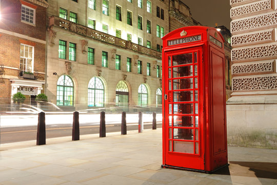 Red telephone box - Powered by Adobe