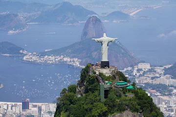 Deurstickers Luchtfoto van Rio de Janeiro © dislentev