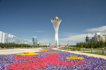 Bayterek Tower in Astana. symbol of Kazakhstan