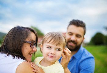 Fototapeta premium Family having fun and relax