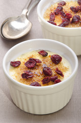 creme brulee in a ramekin