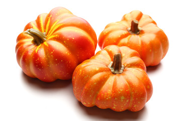 Ripe pumpkin isolated on white