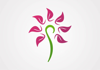 Flower logo vector icon