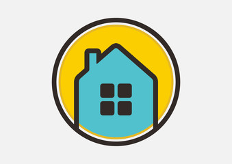 Obraz premium Home icon logo vector