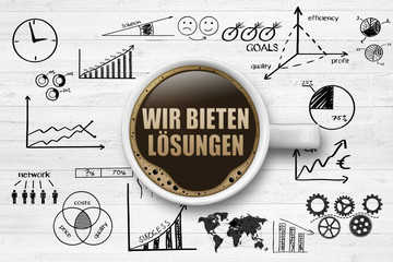 Fototapeta premium Wir bieten Lösungen