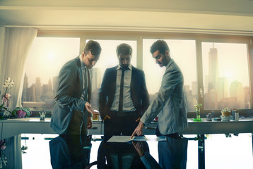 Business men working in the office