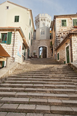 Fototapeta na wymiar the historic center of Herceg Novi, Montenegro