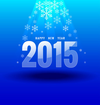 Happy new year 2015 under light