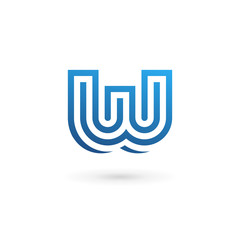 Letter W logo icon design template elements