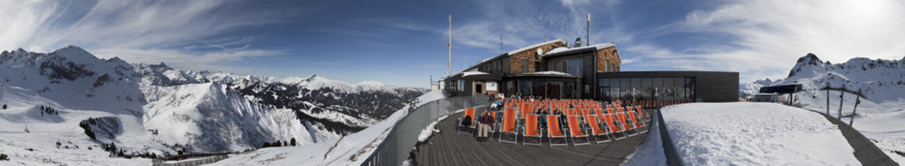 Obraz premium Panorama Oberstdorf Skigebiet