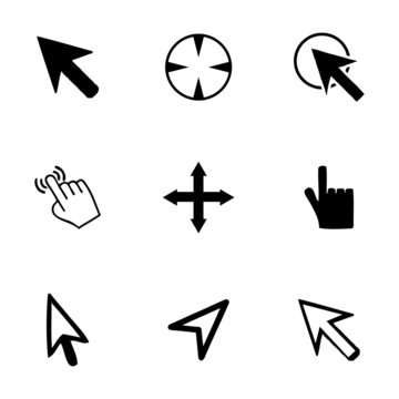 Vector cursor icons set